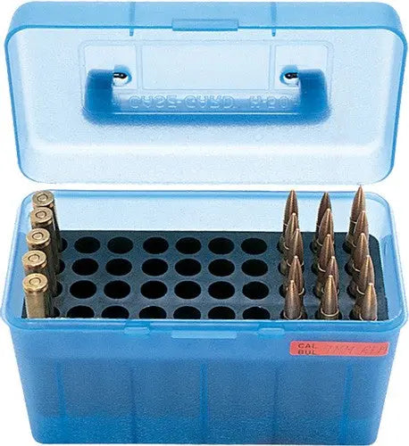 RIFLE 7MM RM TO 300 WM CLR BLUMTM DELUXE AMMO BOX 50-ROUNDS - American Ordnance