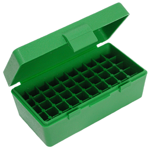 FLIP TOP STYLE GREENMTM AMMO BOX 38/357 50-RDS - American Ordnance