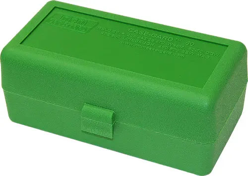 50-ROUNDS FLIP TOP STYLE GREENMTM AMMO BOX WSSM &amp; 500SW - American Ordnance