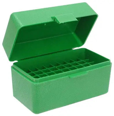 50-ROUNDS FLIP TOP STYLE GREENMTM AMMO BOX 22/6MM PPC &amp; BR - American Ordnance