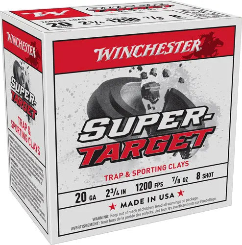 2.75" 7/8OZ #8 250RD CASEWINCHESTER SUPER TARGET 20GA - American Ordnance