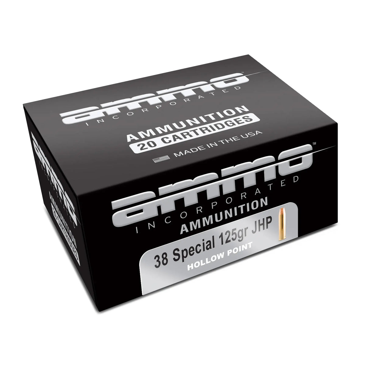 AMMO INC. 38SPL 125GR XTP JHP 20/200 - American Ordnance