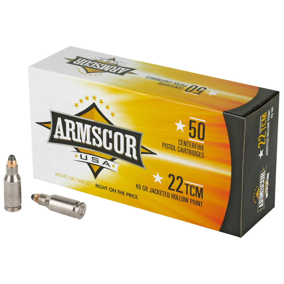 ARMSCOR 22TCM 40GR JHP 50/1000 - American Ordnance