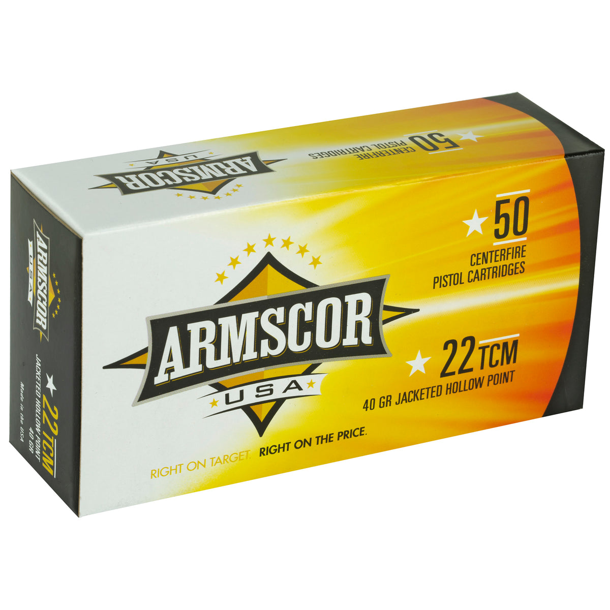 ARMSCOR 22TCM 40GR JHP 50/1000 - American Ordnance