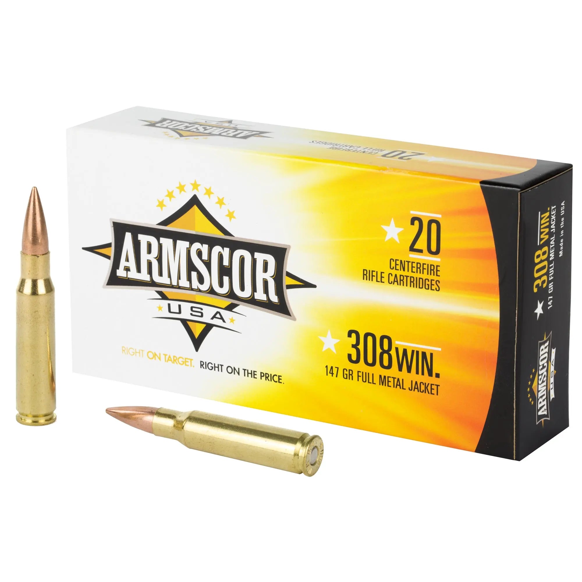 ARMSCOR 308WIN 147GR FMJ 20/200 - American Ordnance