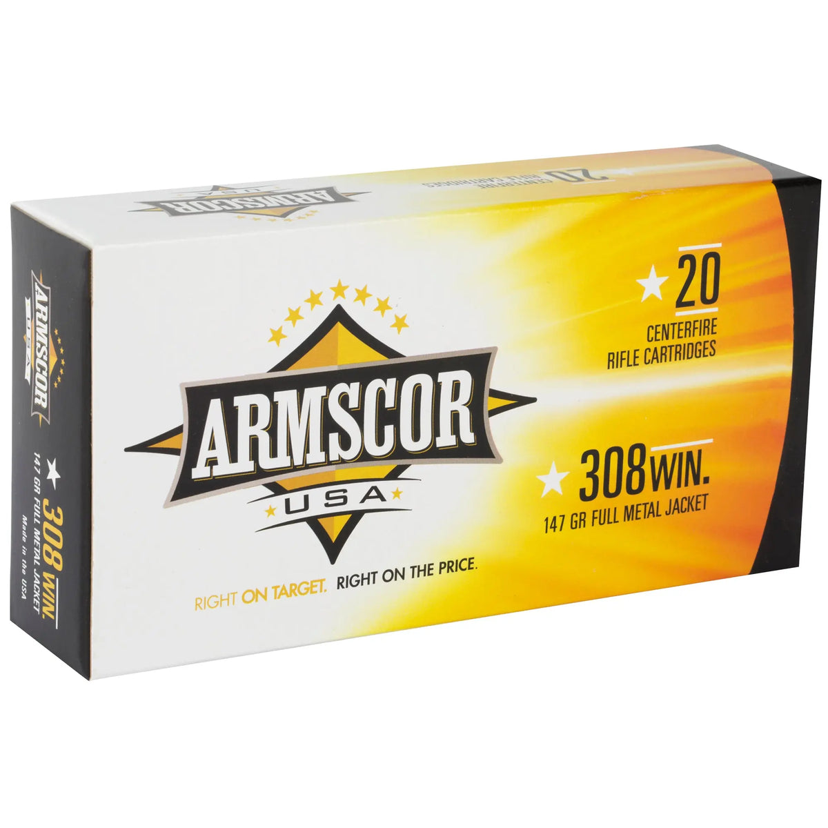 ARMSCOR 308WIN 147GR FMJ 20/200 - American Ordnance