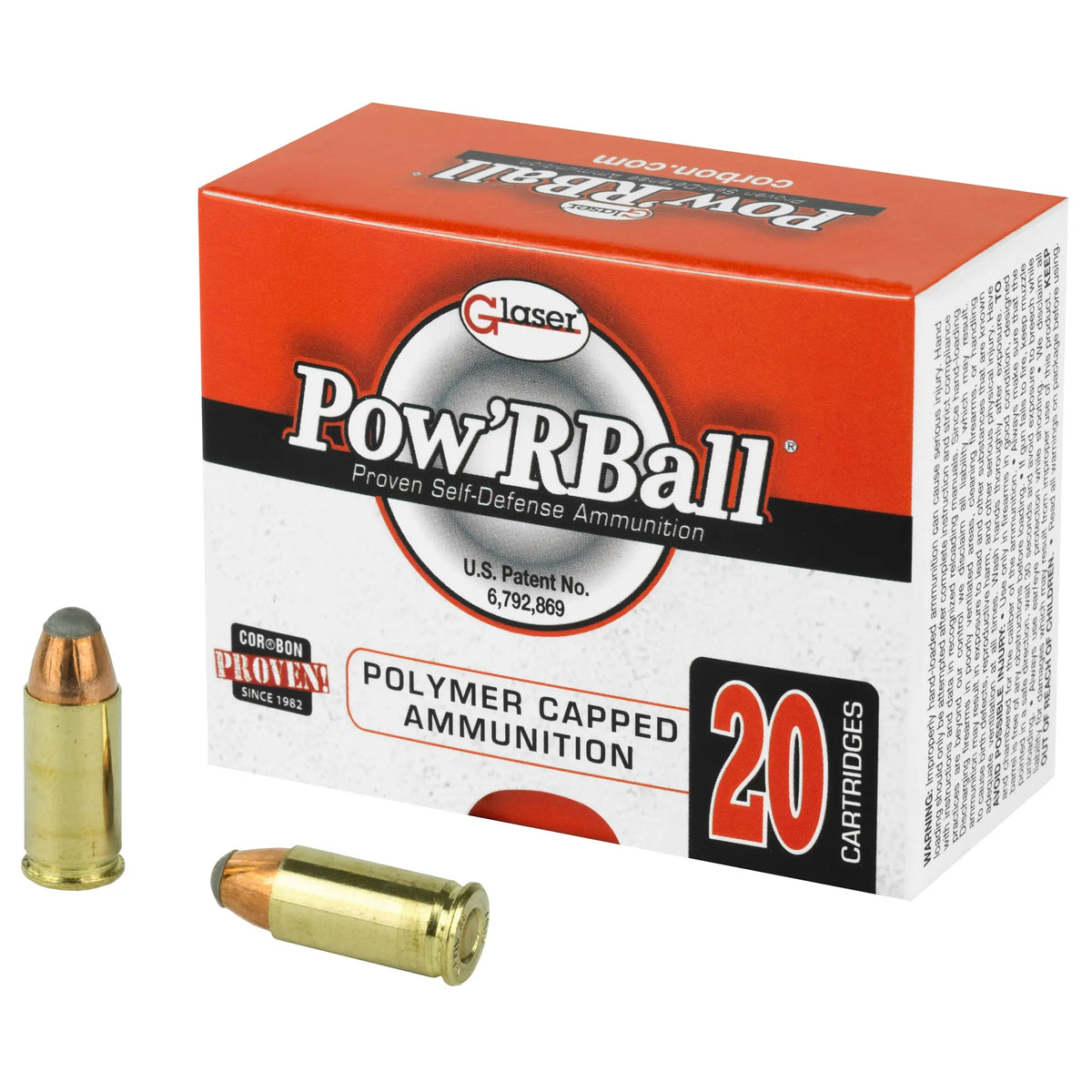 CORBON POW&#39;RBALL 32ACP 55GR 20/500 - American Ordnance