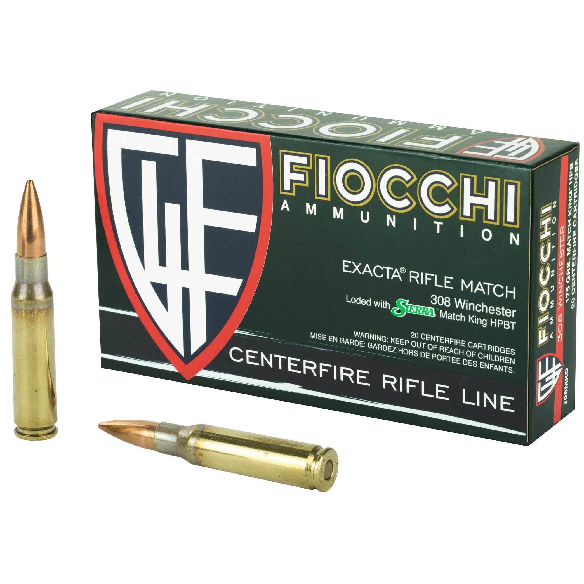 FIOCCHI 308WIN 175GR HPBT MK 20/200 - American Ordnance