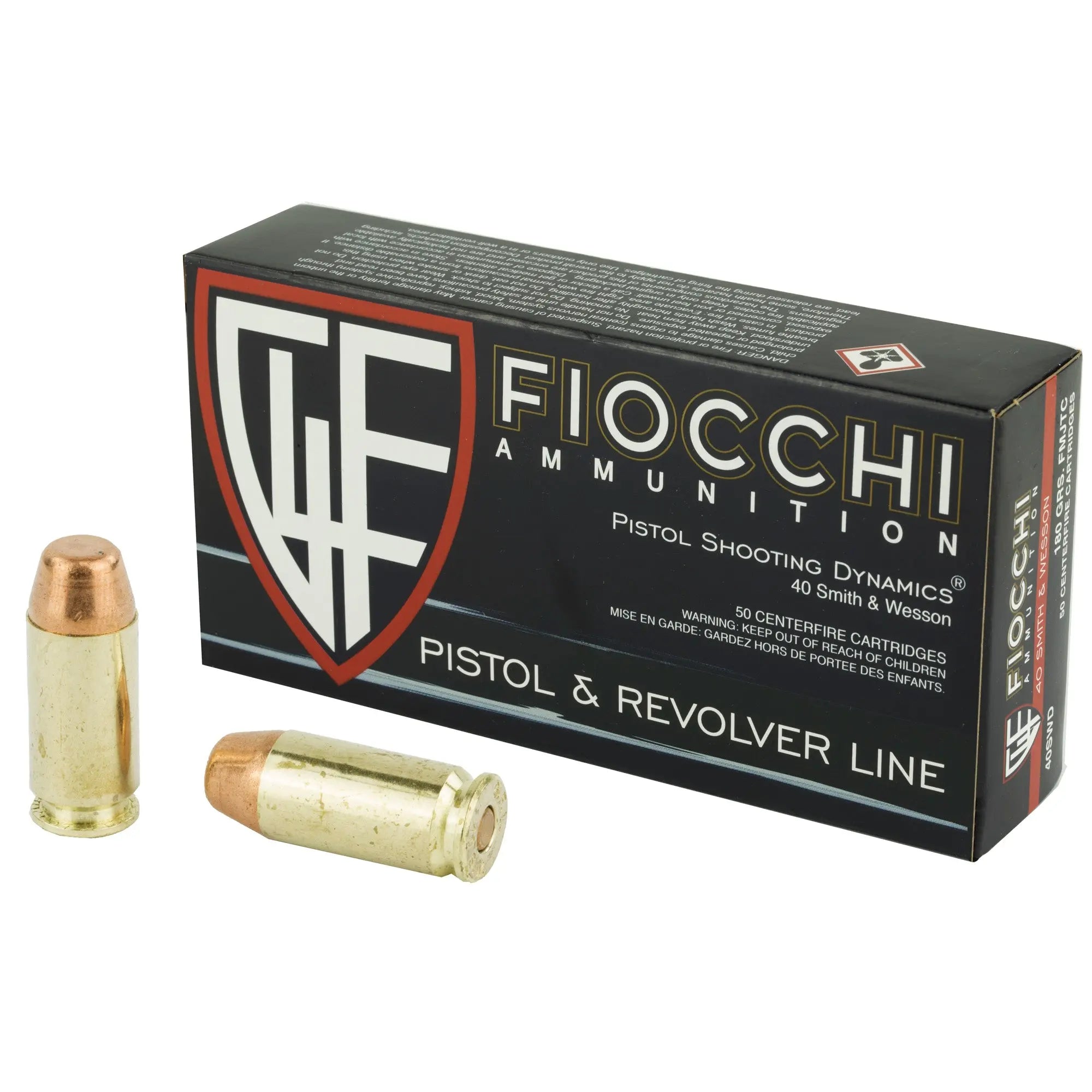 FIOCCHI 40SW 180GR FMJ 50/1000 - American Ordnance