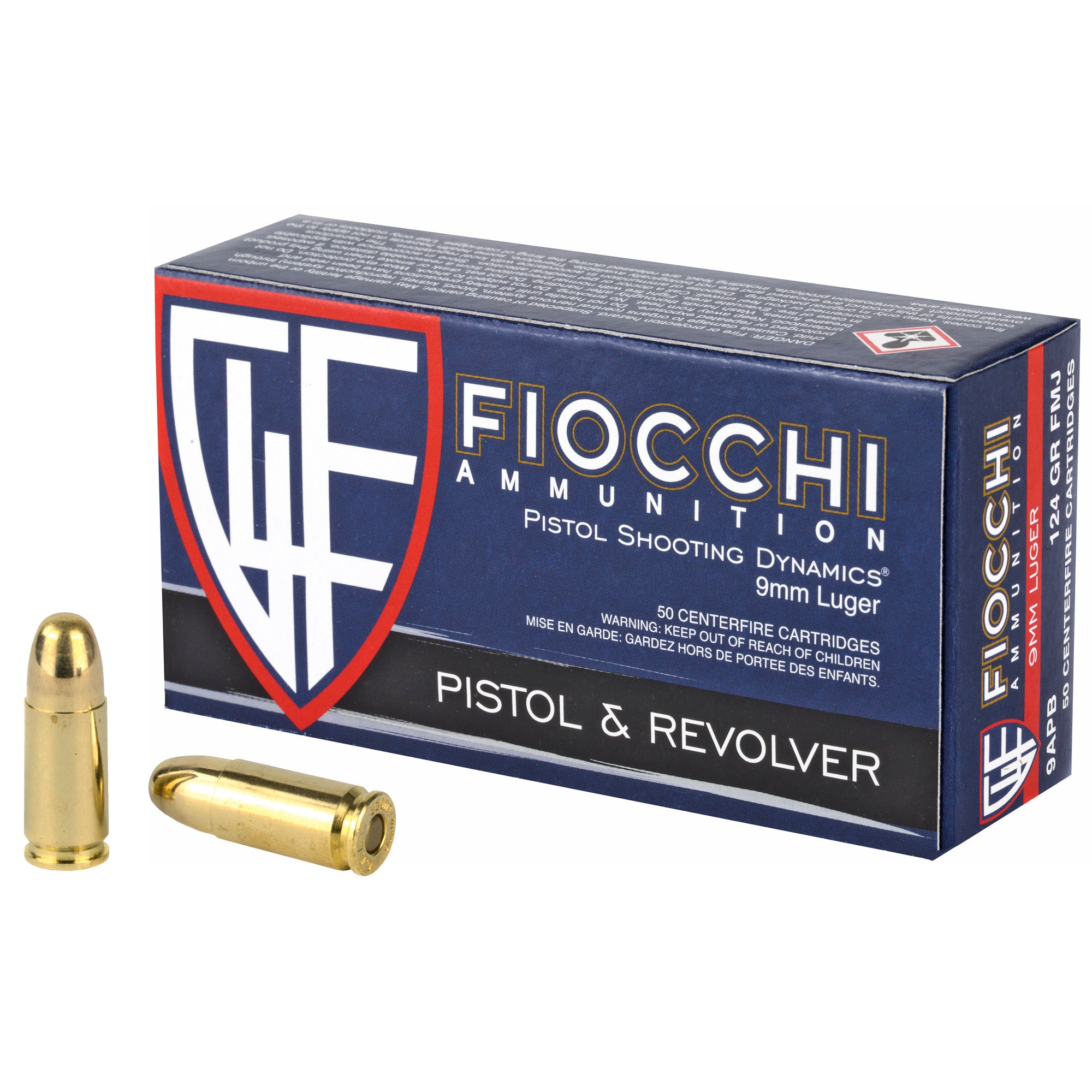 FIOCCHI 9MM 124GR FMJ 50/1000 - American Ordnance