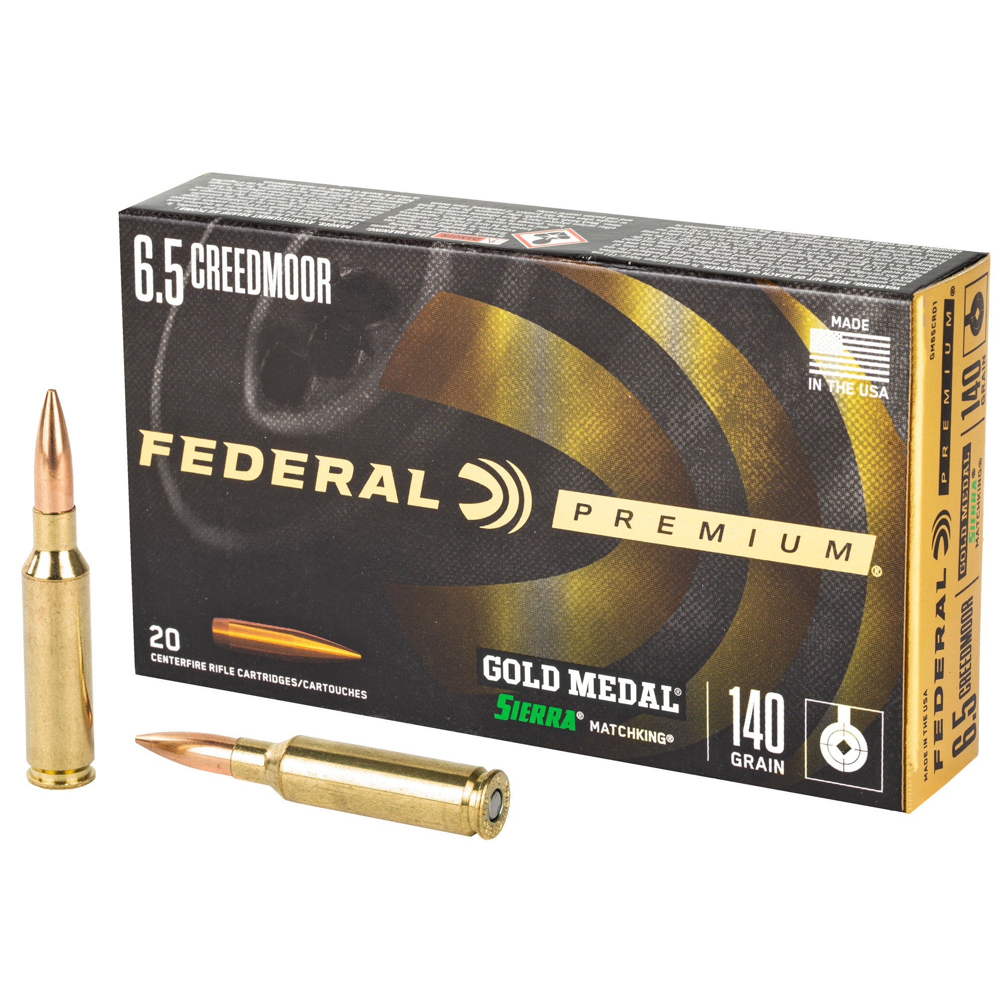 FED GOLD MDL 6.5CREED 140GR SMK 20 - American Ordnance