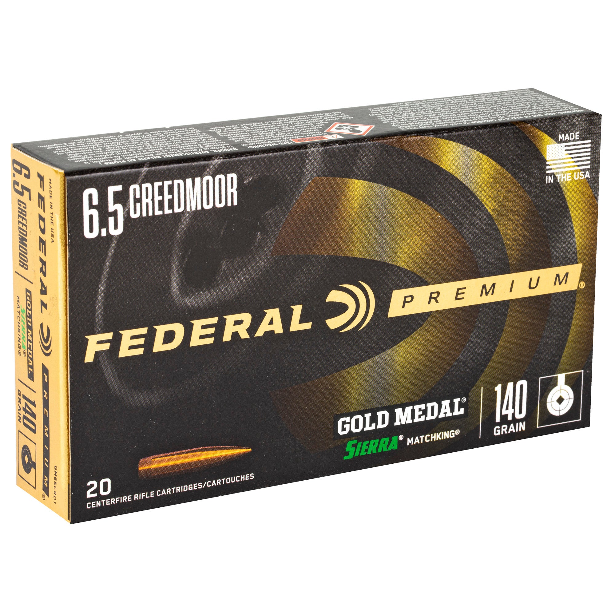 FED GOLD MDL 6.5CREED 140GR SMK 20 - American Ordnance