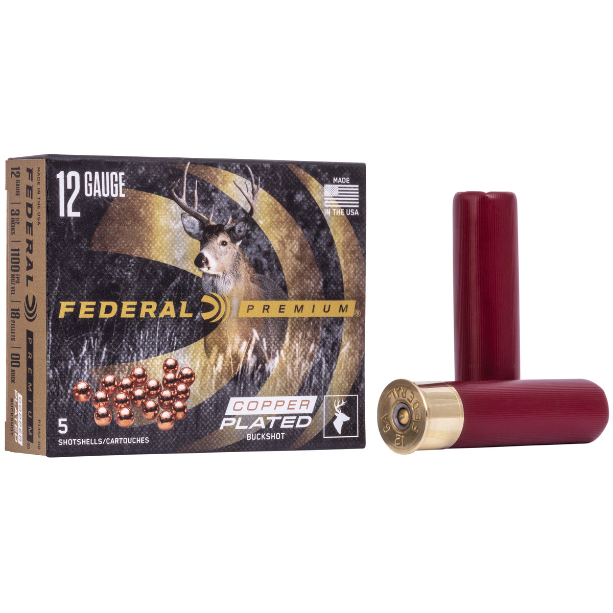 FEDERAL PREMIUM VSHOK 12GA 3.5&quot; 00 BUCK 5RD