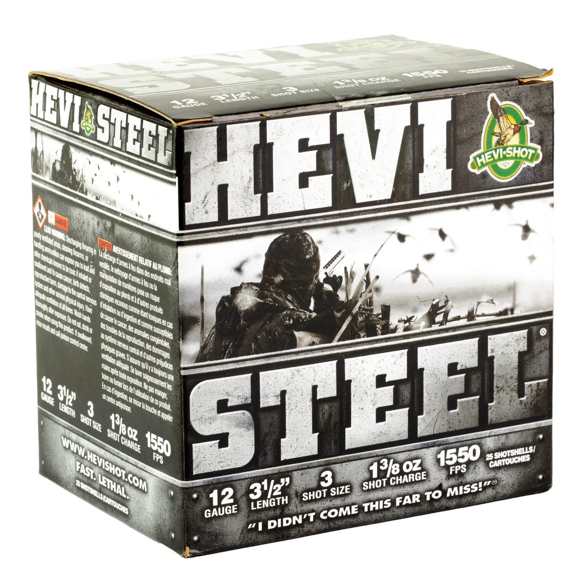 HEVI STEEL 12GA 3.5&quot; #3 25/250 - American Ordnance