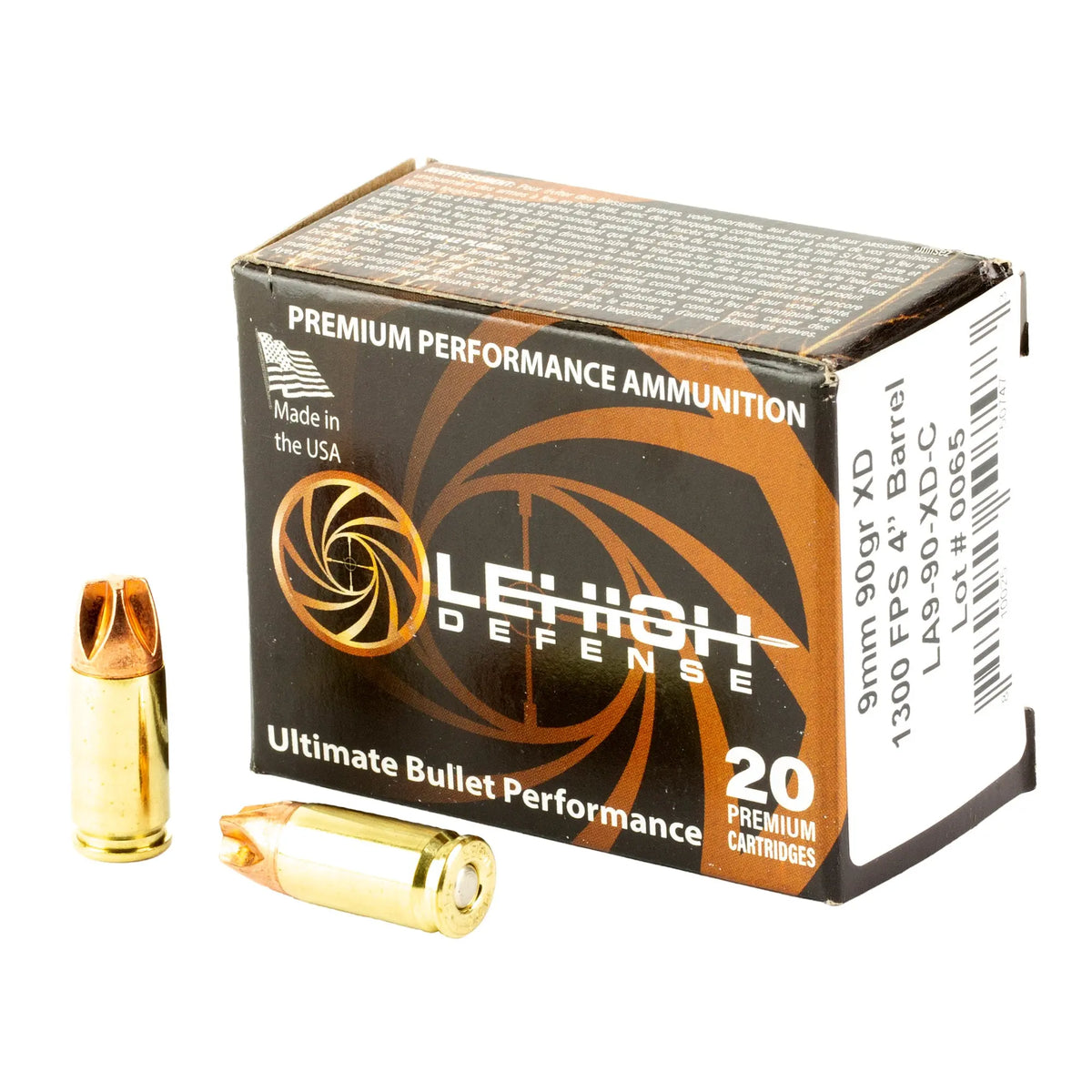 LEHIGH XTRM DFNS 9MM 90GR 20/200 - American Ordnance