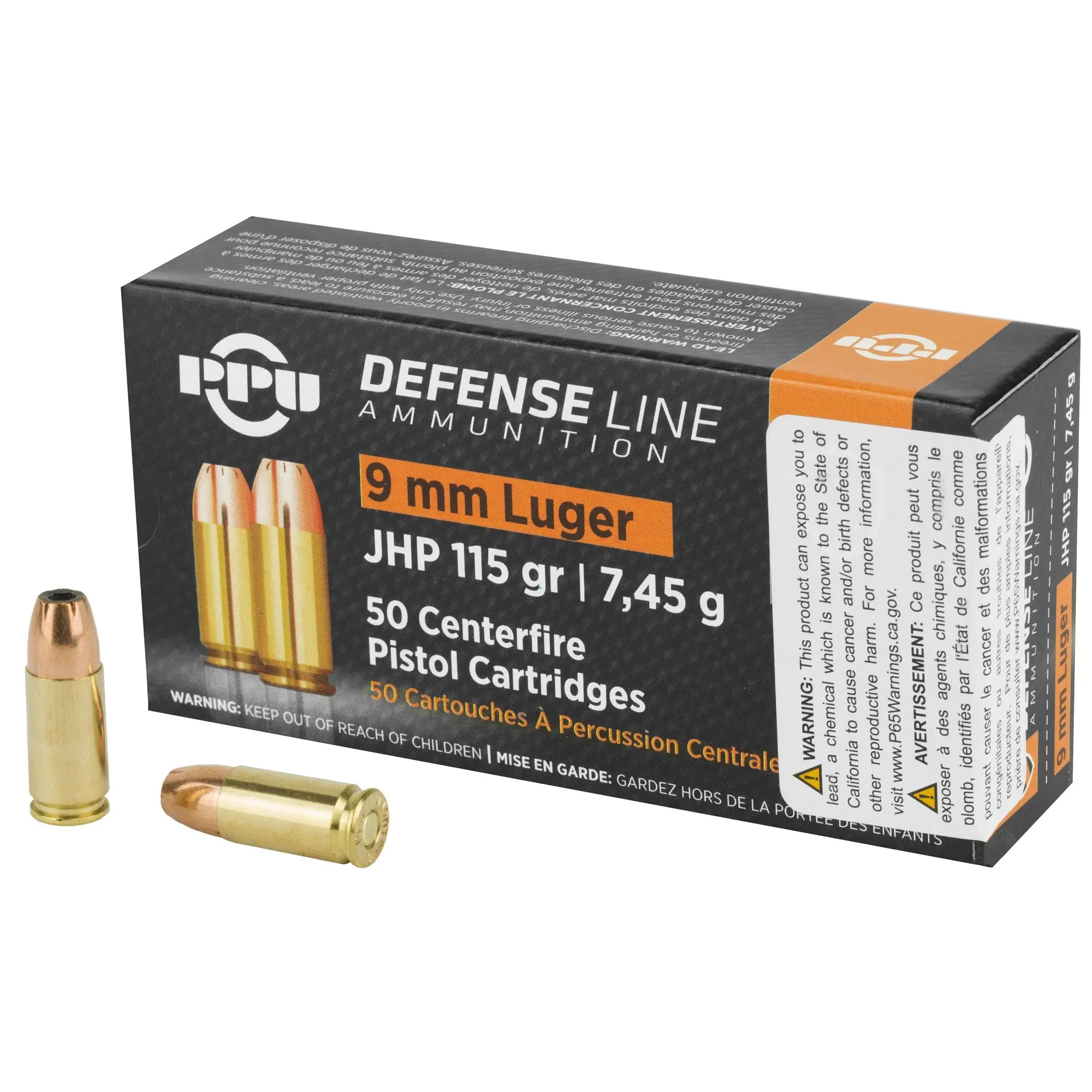 PPU 9MM JHP 115GR 50/1000 - American Ordnance