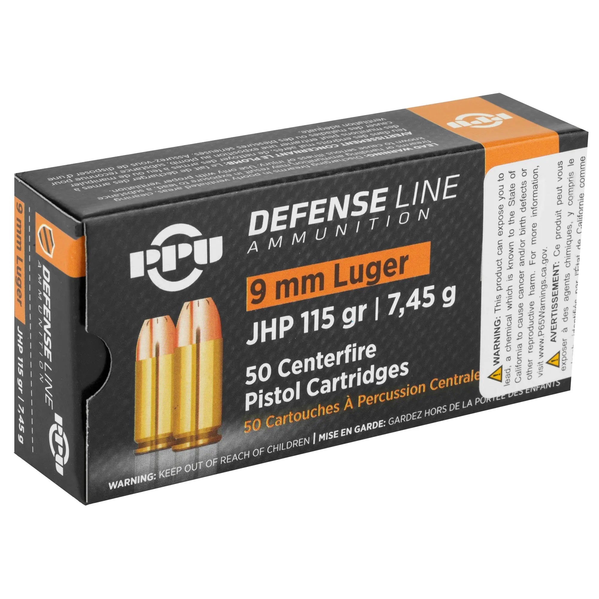 PPU 9MM JHP 115GR 50/1000 - American Ordnance