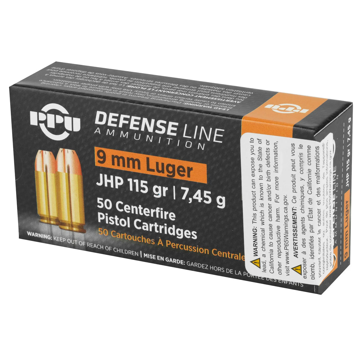 PPU 9MM JHP 115GR 50/1000 - American Ordnance