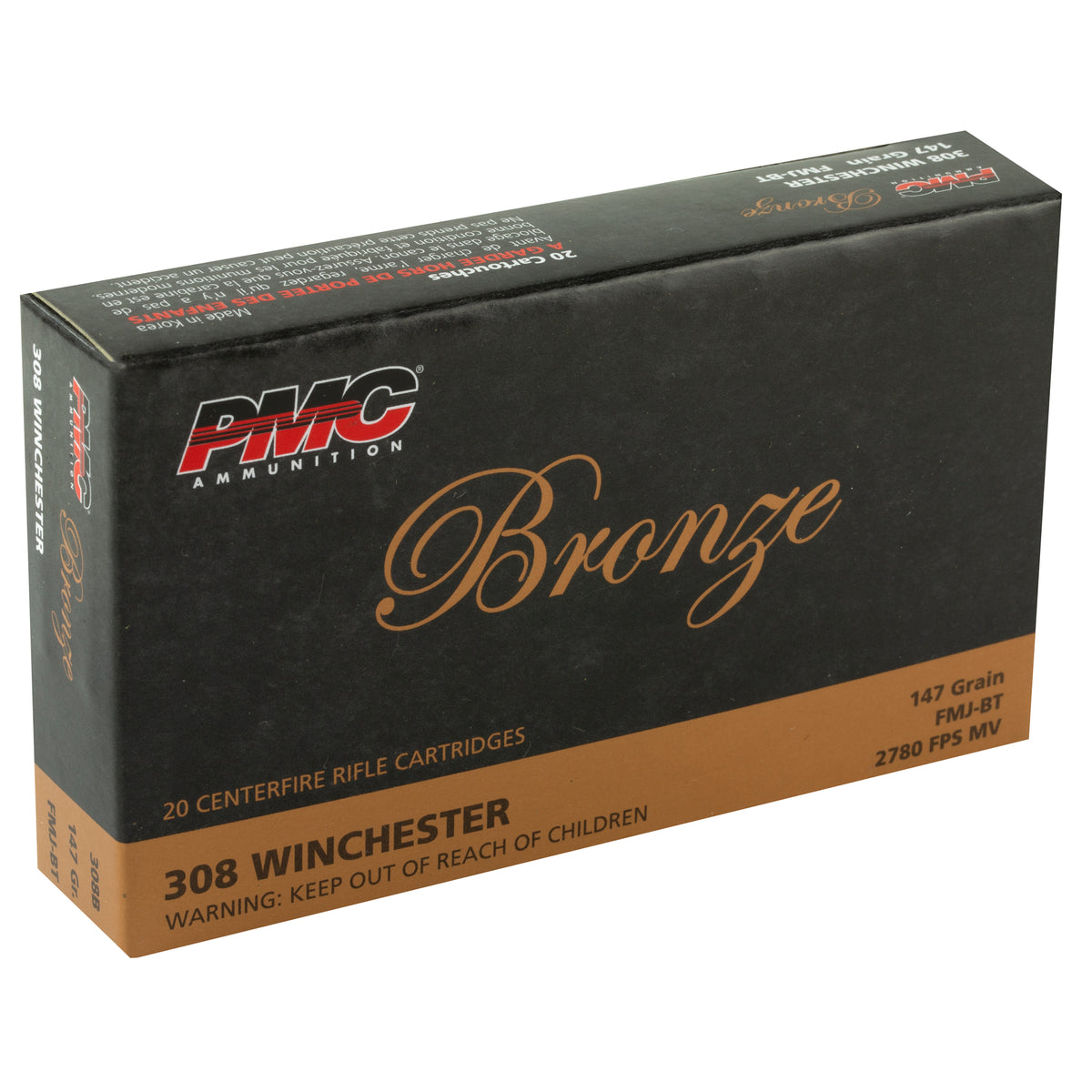 PMC BRNZ 308WIN 147GR FMJ 20/500 - American Ordnance