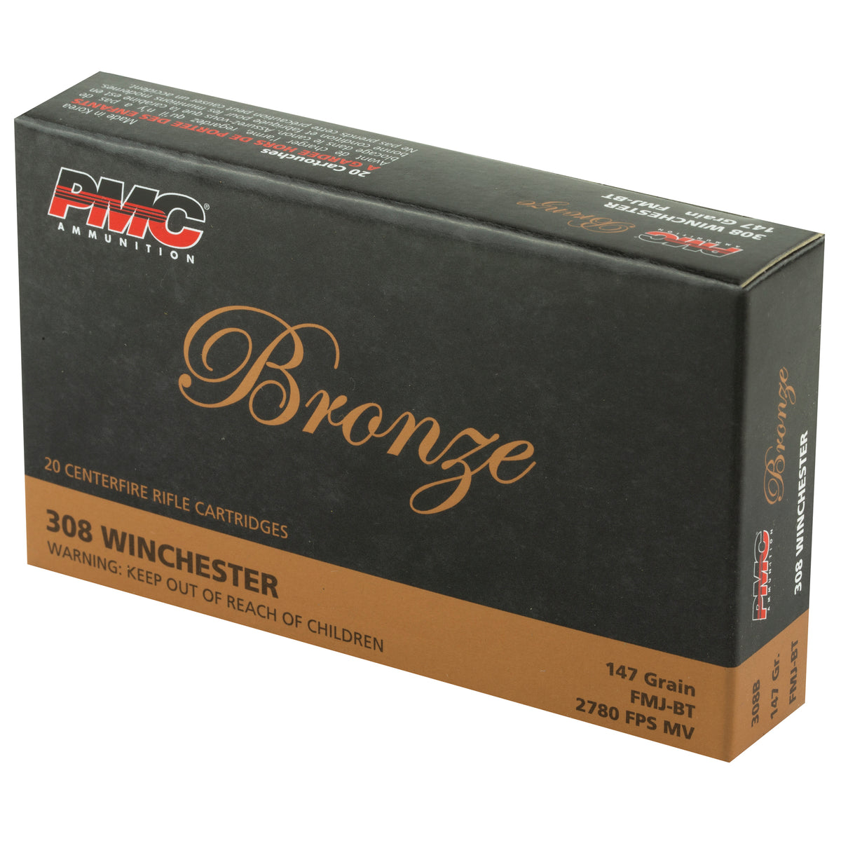 PMC BRNZ 308WIN 147GR FMJ 20/500 - American Ordnance