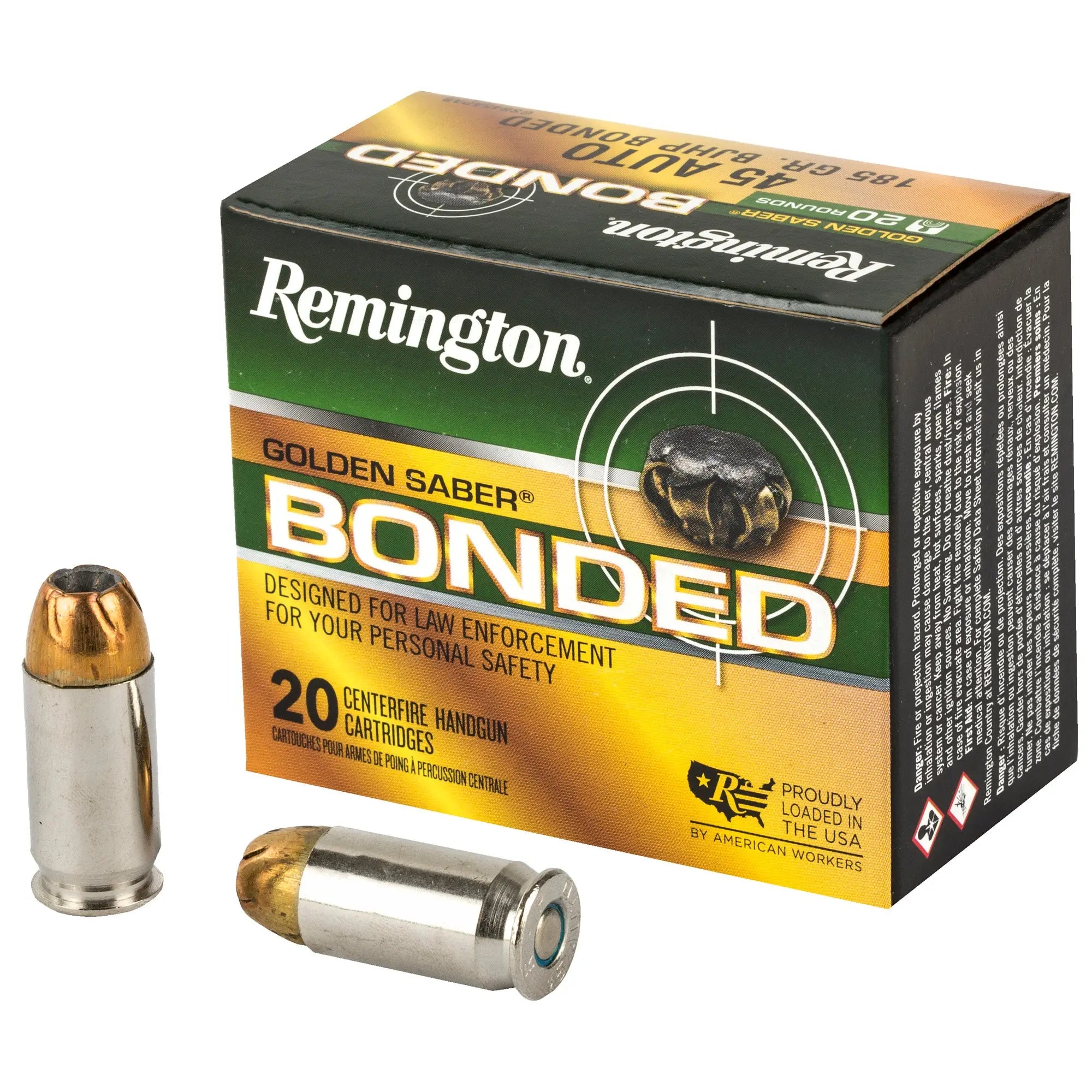 REM GOLDEN SBR 45ACP 185GR 20/500 - American Ordnance