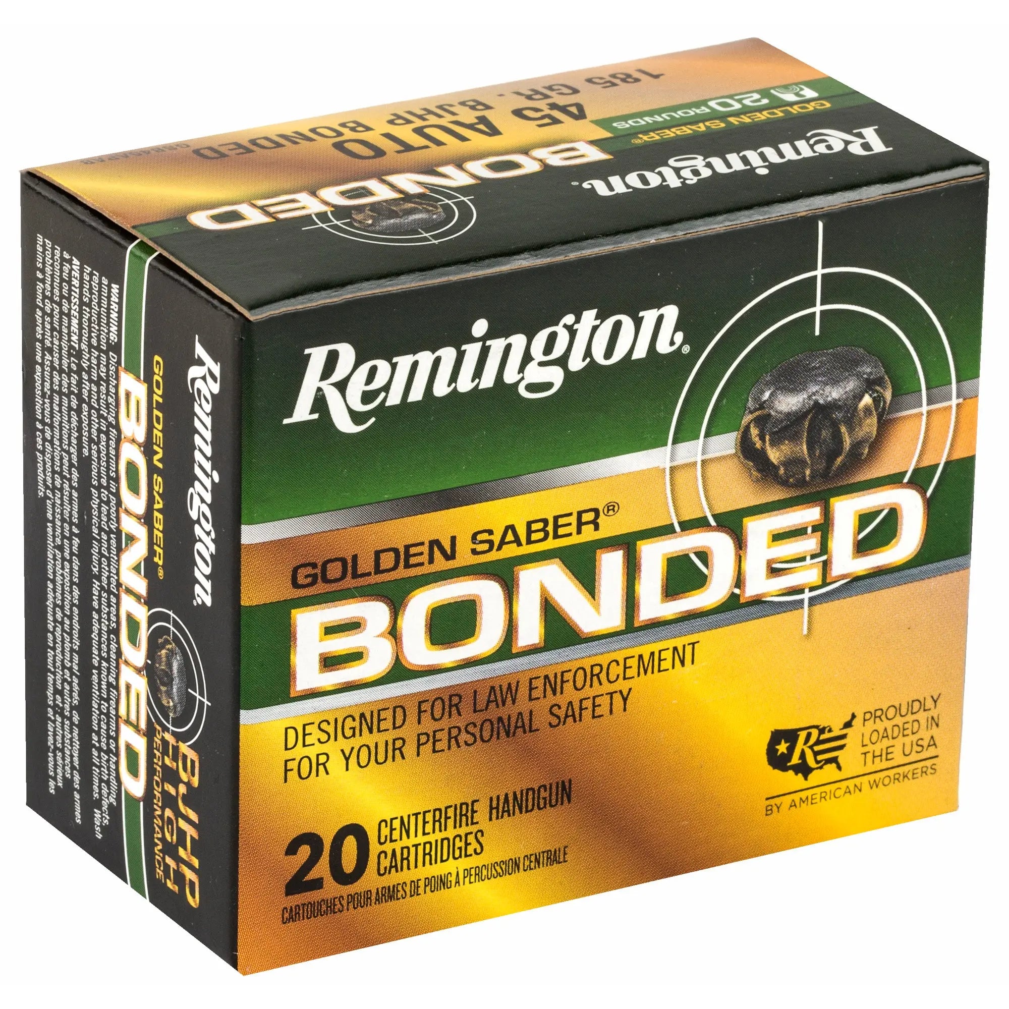 REM GOLDEN SBR 45ACP 185GR 20/500 - American Ordnance