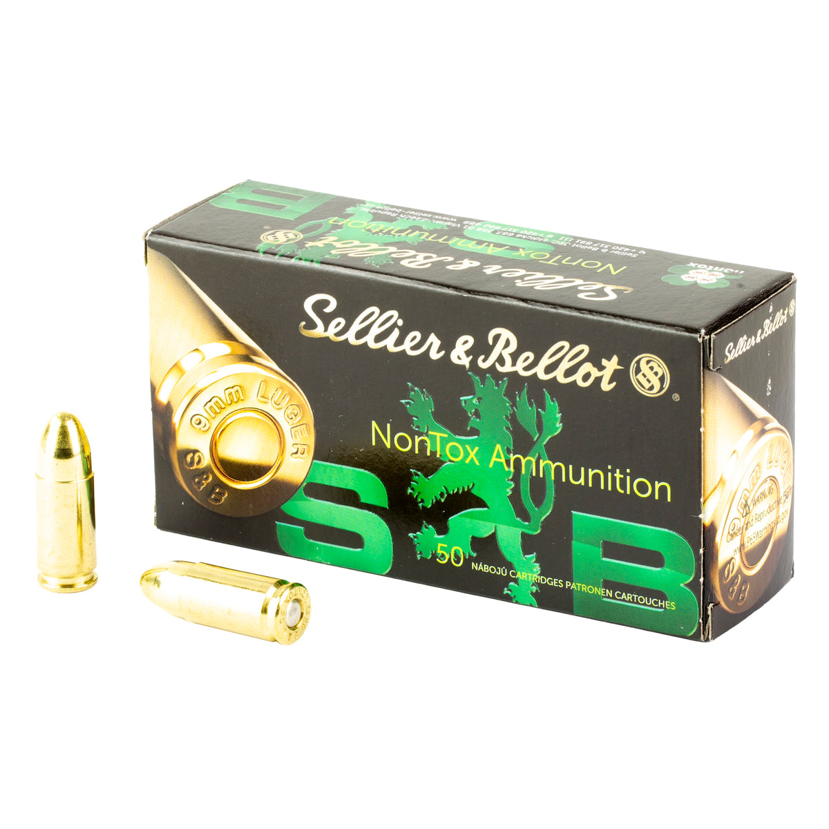 S&amp;B NON TOX 9MM 115GR TFMJ 50RD