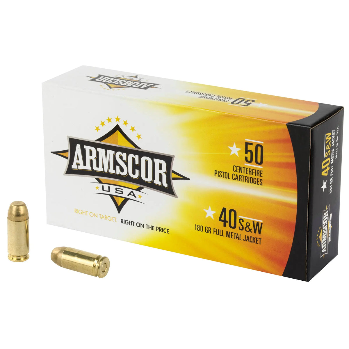 ARMSCOR 40SW 180GR FMJ 50/1000 - American Ordnance