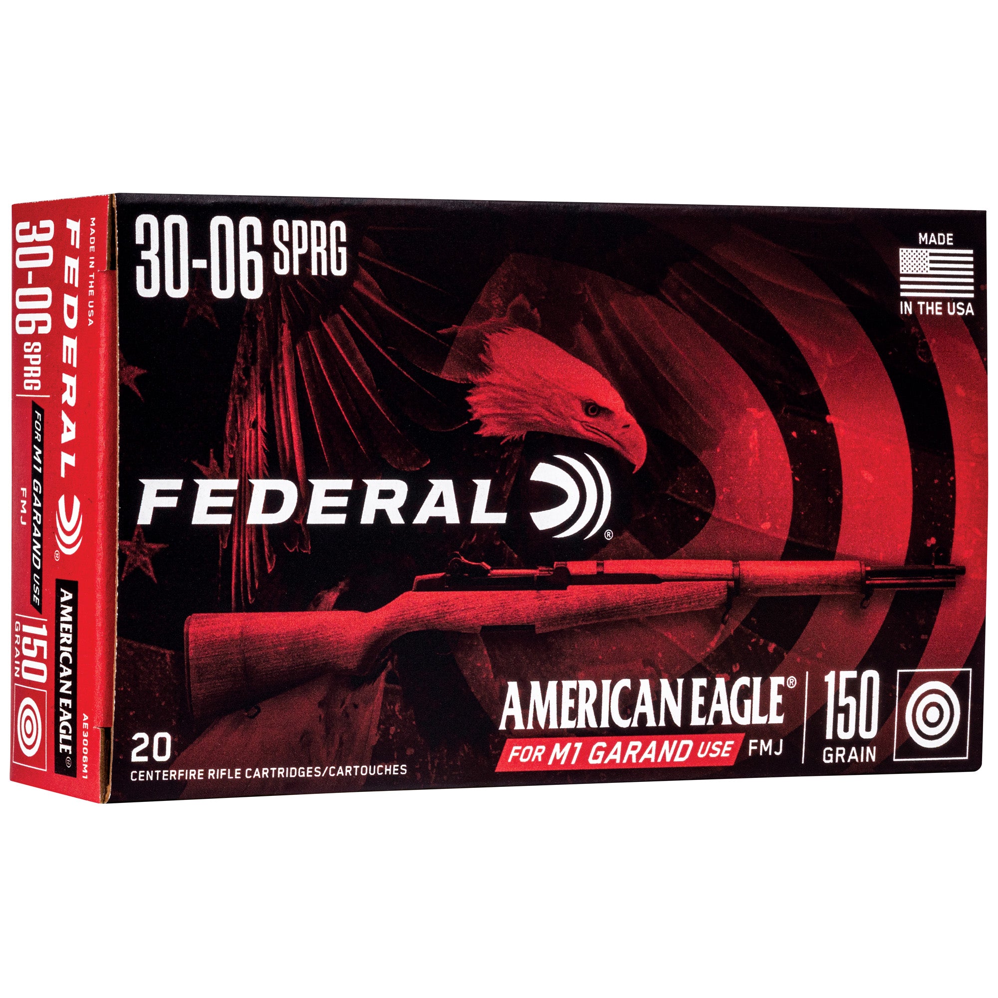 FED AM EAGLE 3006 150GR FMJ M1 20 - American Ordnance