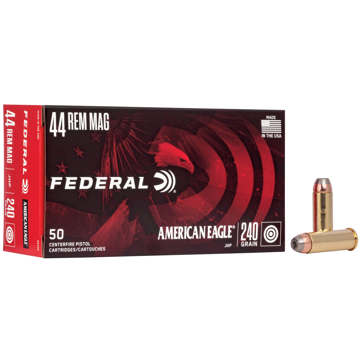 FED AM EAGLE 44MAG 240GR JHP 50/1000 - American Ordnance