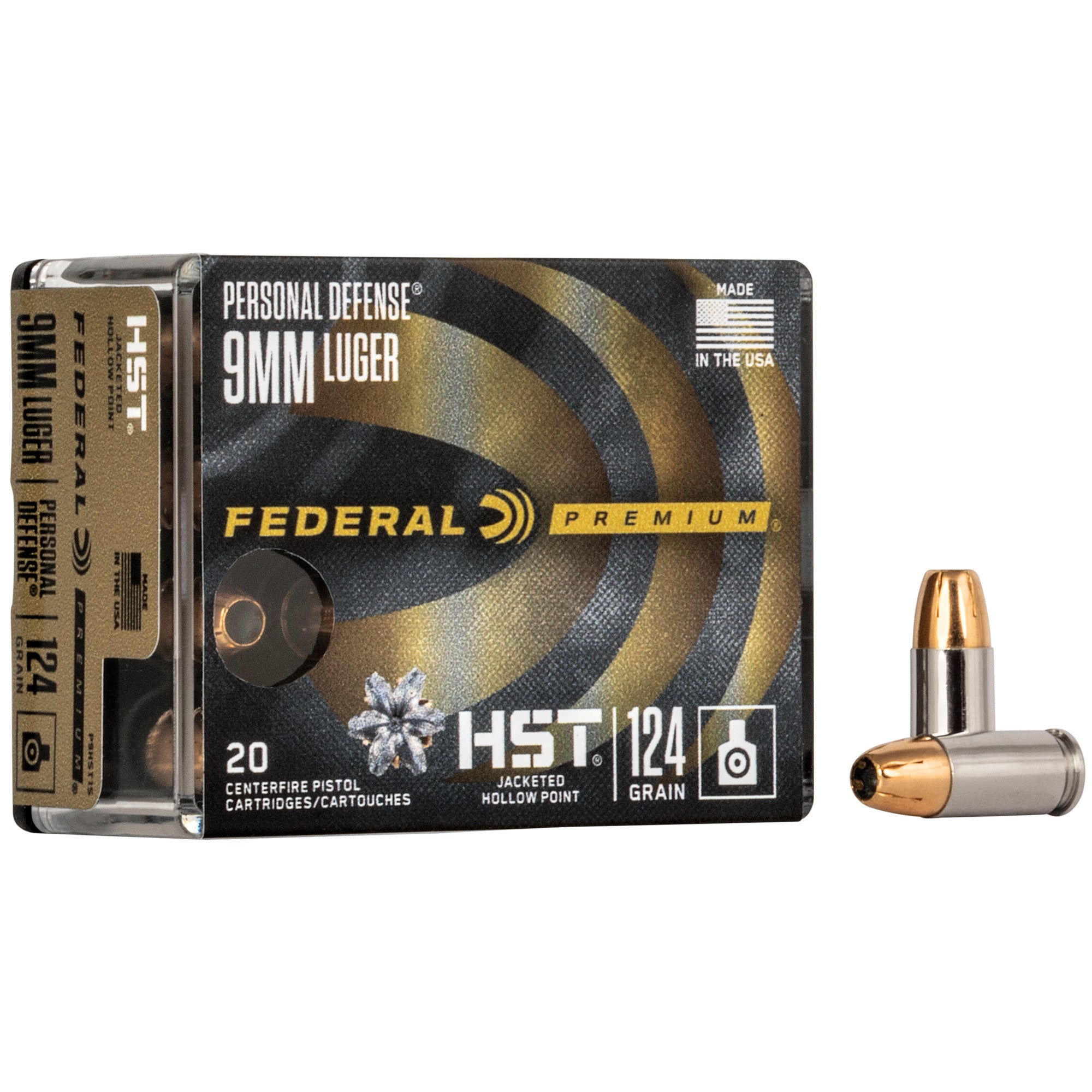 FED PRM HST 9MM 124GR JHP 20/200 - American Ordnance