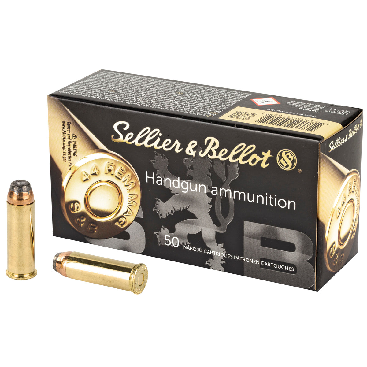 S&amp;B 44REM MAG 240GR SJHP 50/600 - American Ordnance