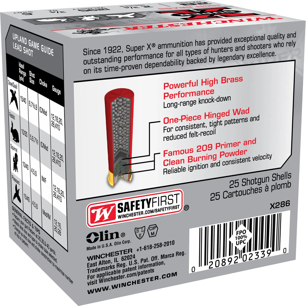 WIN SPR-X UPLD 28GA 2.75&quot; #6 25/250 - American Ordnance