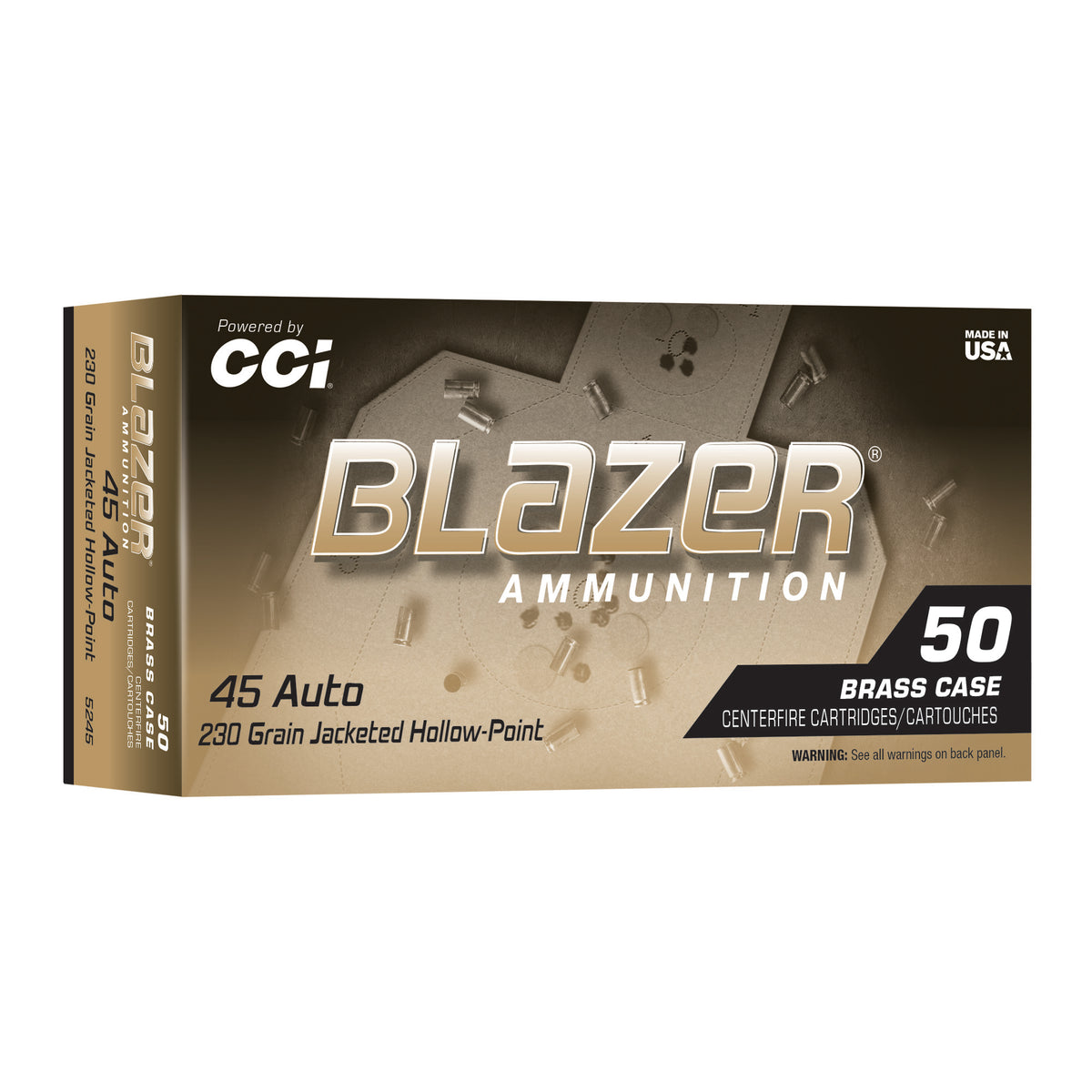 BLAZER BRASS 45ACP 230GR JHP 50/500 - American Ordnance