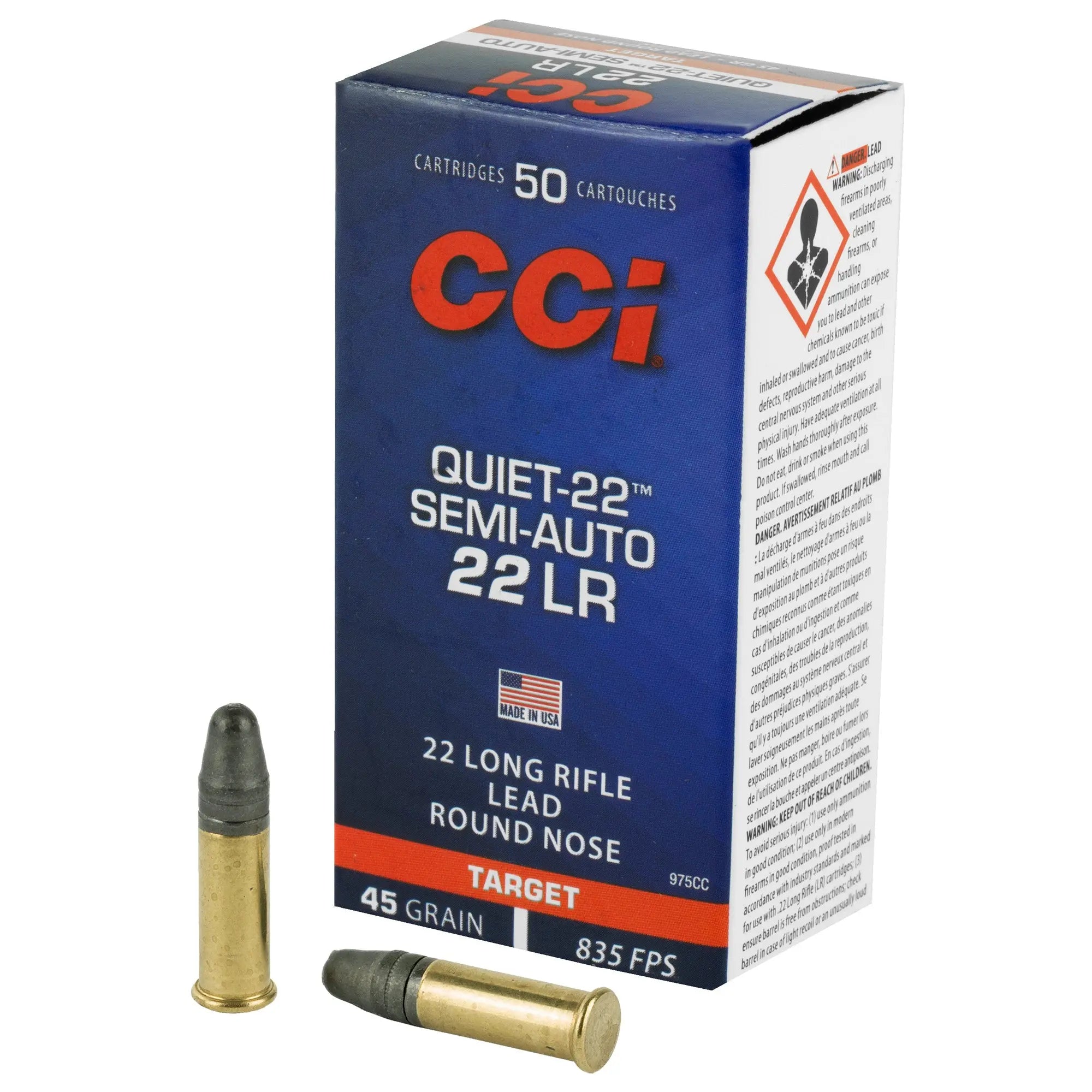 CCI 22LR 45GR LRN SA QUIET 50/5000 - American Ordnance