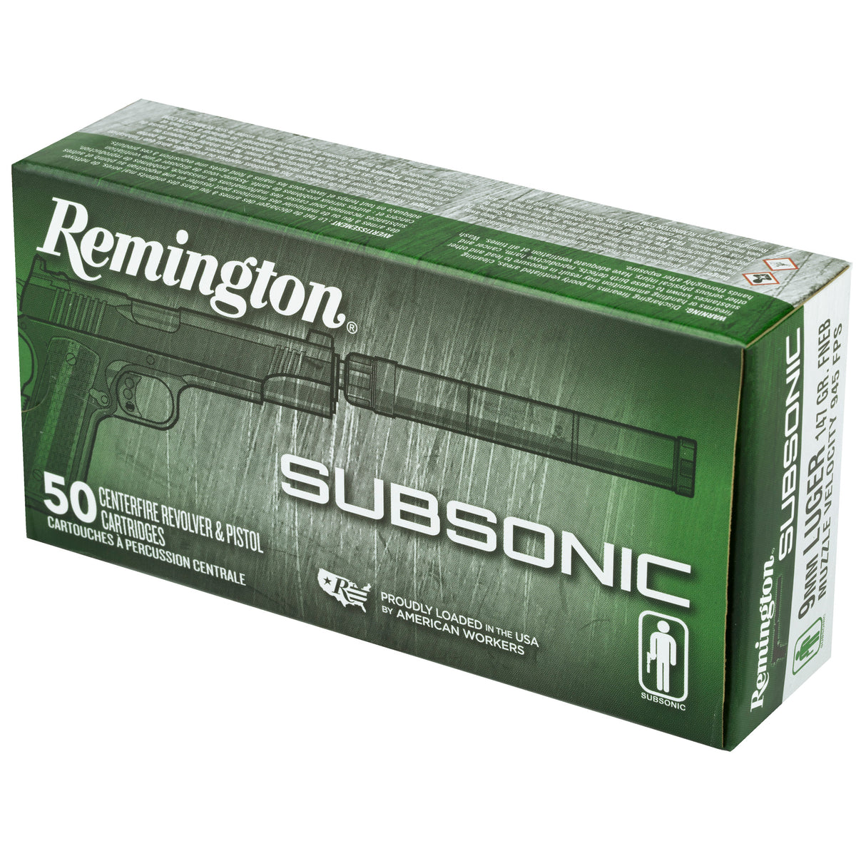 REM SUBSONIC 9MM 147GR 50/500 - American Ordnance