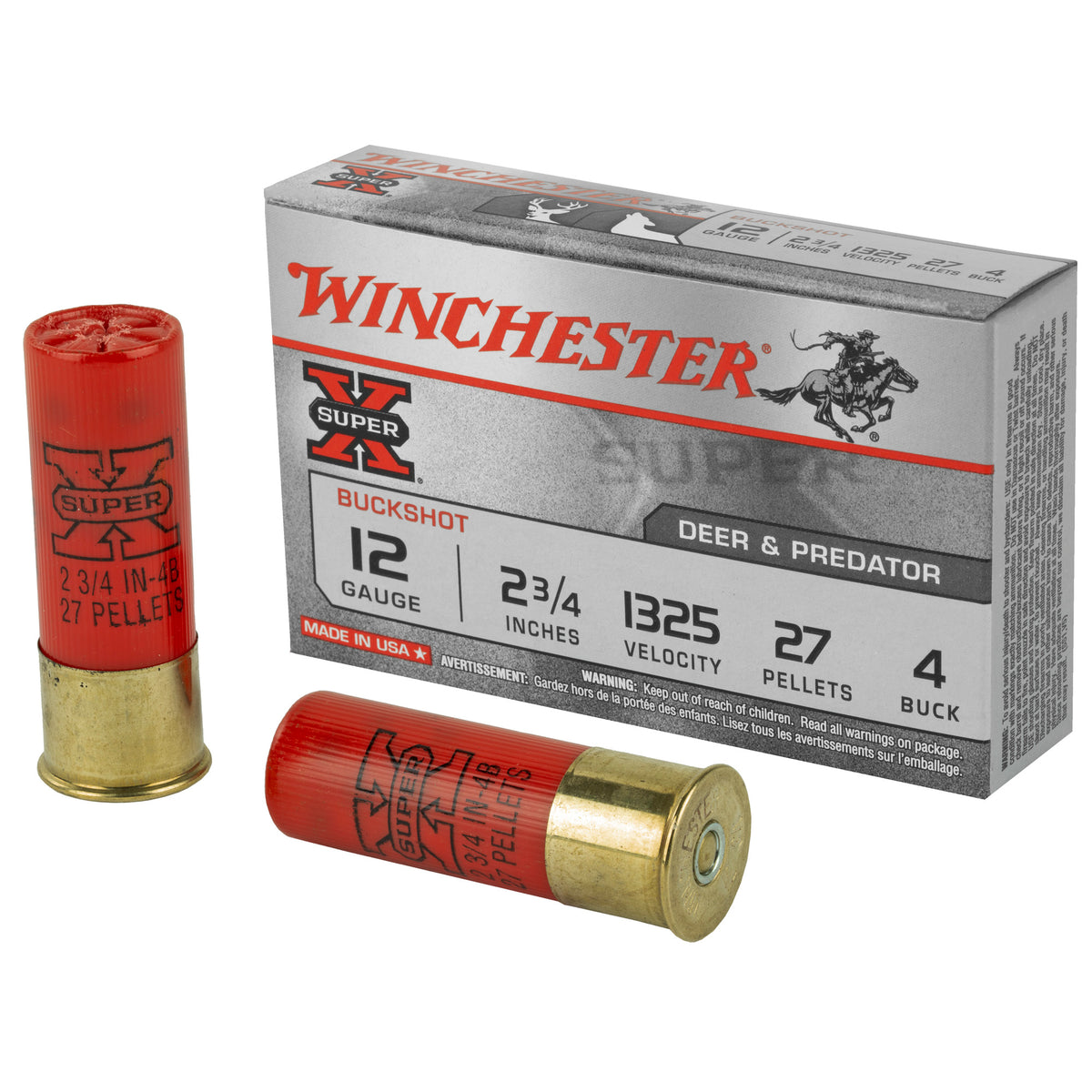 WINCHESTER SUPERX 12GA 2.75 #4BK 27PL 5RD