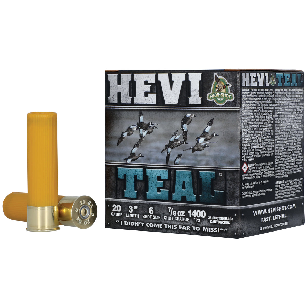 HEVI TEAL 20GA 3&quot; #6 25/250 - American Ordnance