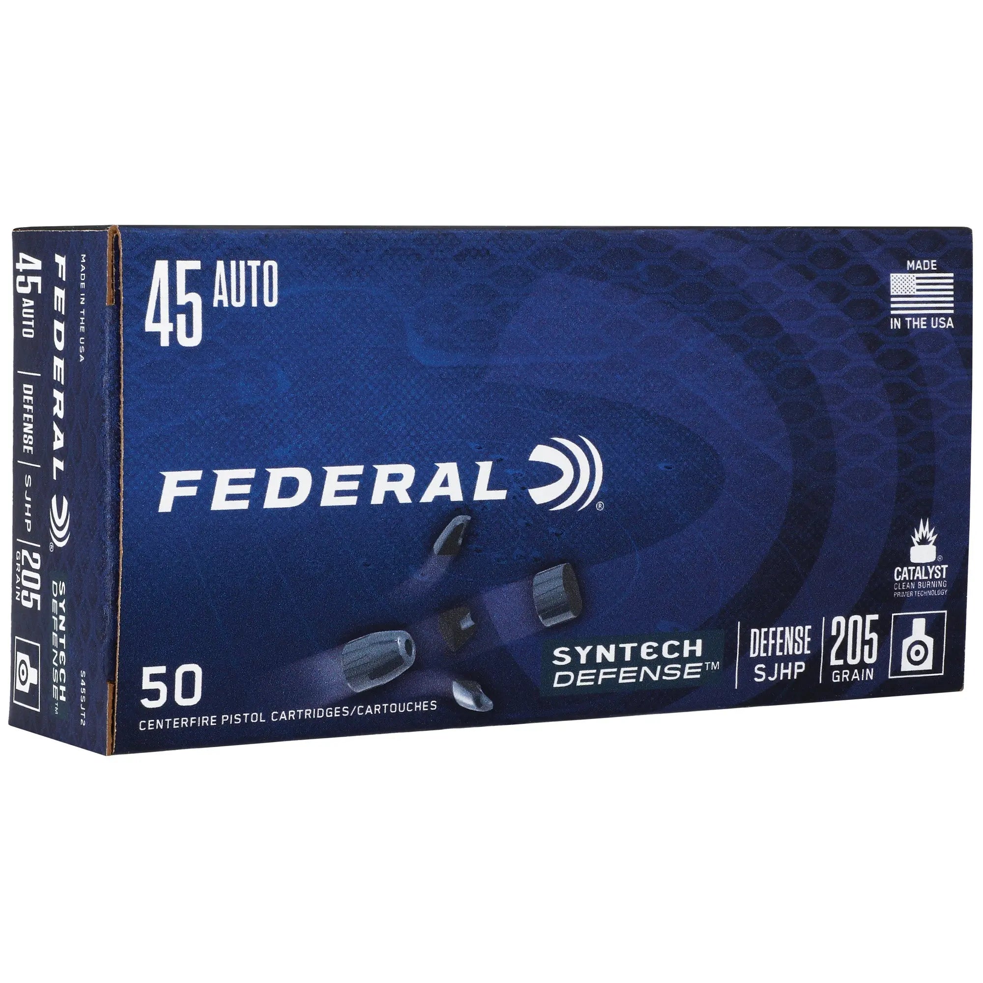 FED SYN DEF 45AUTO 205GR SJHP 50/500 - American Ordnance