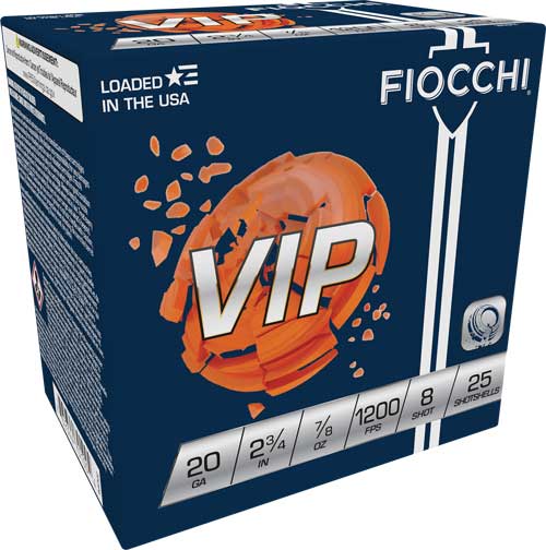 #8 1200FPS 250RD CASE LOTFIOCCHI VIP 20GA 2.75&quot; 7/8OZ - American Ordnance