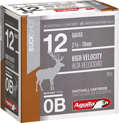 0 BUCK 25RD 10BX/CSAGUILA SHOTSHELL 12GA 2.75&quot; - American Ordnance