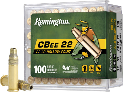 LOW-VEL 100RD 50BX/CSREMINGTON C-BEE 22LR 33GR HP - American Ordnance