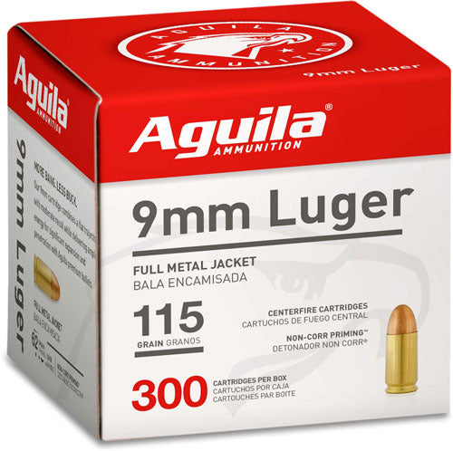 300RD 4BX/CSAGUILA 9MM LUGER 115GR FMJ-RN - American Ordnance