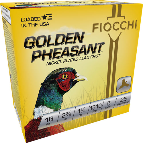 2.75&quot; 1-1/8 #5 25RD 10BX/CSFIOCCHI GOLDEN PHEASANT 16GA - American Ordnance