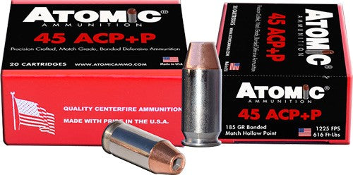 JHP 20RD 10BX/CSATOMIC 45 ACP +P 185GR BONDED - American Ordnance