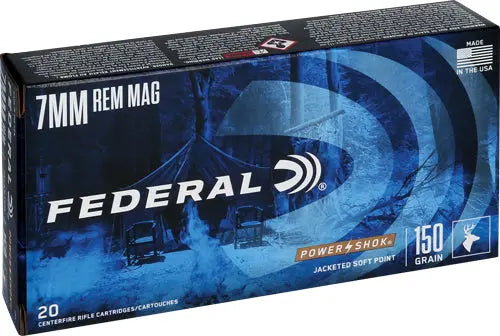 150GR SP 20RD 10BX/CSFEDERAL POWER-SHOK 7MM REM MAG - American Ordnance