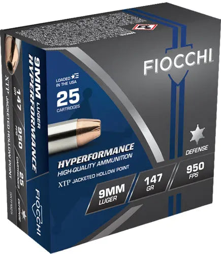 25RD 20BX/CS &lt;FIOCCHI 9MM LUGER 147GR XTP-HP - American Ordnance