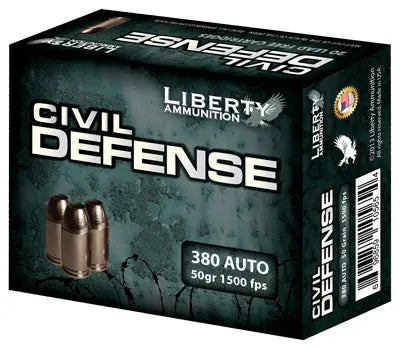 50GR COPPR HP 20RD 10BX/CSLIBERTY CIVIL DEFENSE 380 ACP - American Ordnance