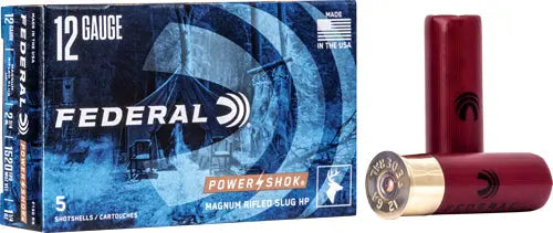 1-1/4OZ RIFLED SLUG 5RD 50BX/CFEDERAL POWER SHOK 12GA 2.75&quot; - American Ordnance