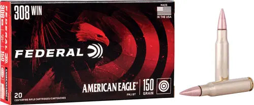 FMJ-BT 20RD 25BX/CSFEDERAL AE 308 WIN 150GR - American Ordnance